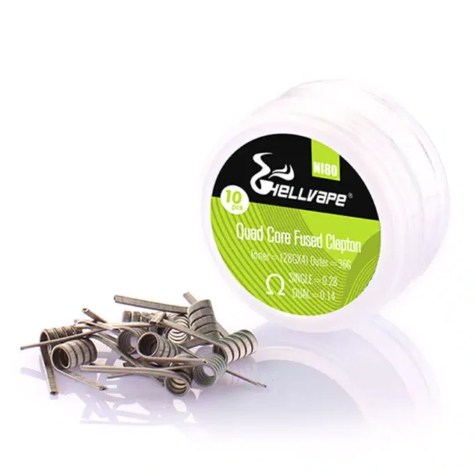 Coil Prebuilt Quad Core Fused Clapton Ni80 – Hellvape