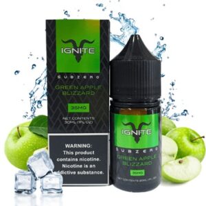 Liquido / Juice Green Apple Blizzard (Nicsalt) - Ignite Subzero na juicevapebr.com